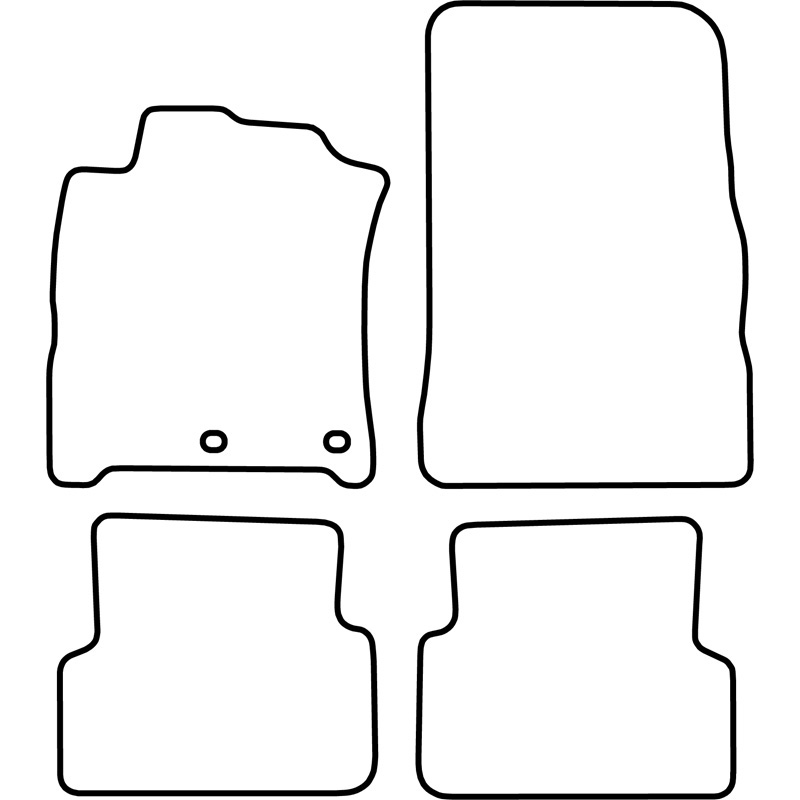 Set velour car mats  Renault Modus 2004-2008