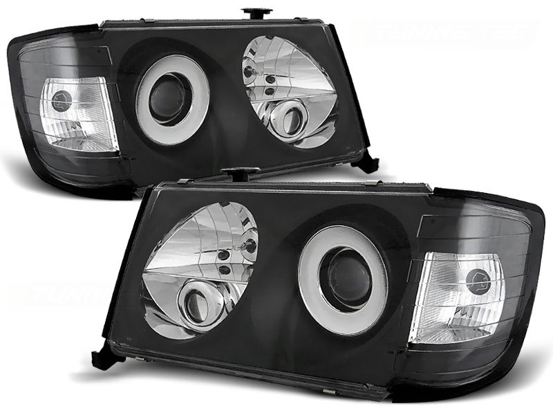 Koplampen Mercedes E-class W124 86-93 zwart