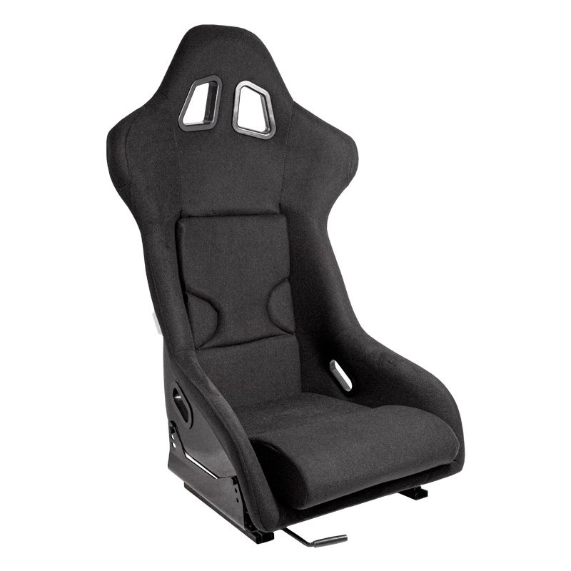 Sport seat 'RR' - Black - Non-reclinable fibreglass back-rest - incl. slides