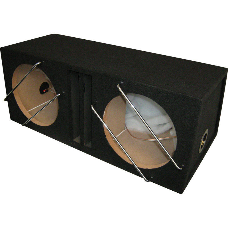 Necom MDF Double Subwoofer Enclosure 12-inch/30cm 2x42 Liters