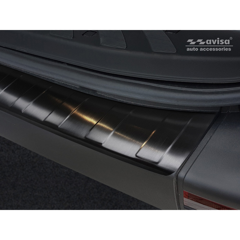 Black Stainless Steel Rear bumper protector  Mercedes Sprinter III 2018- 'Ribs'
