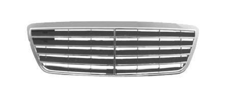 grille, Avantgarde, chroom/zwart Mercedes E klasse, W210, 1999-2