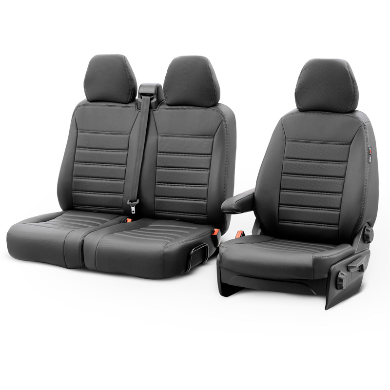 otoM New York Design Kunstleder Sitzbezüge 2+1 passend für Renault Master IV 2024- (Armlehne am Fahrersitz)