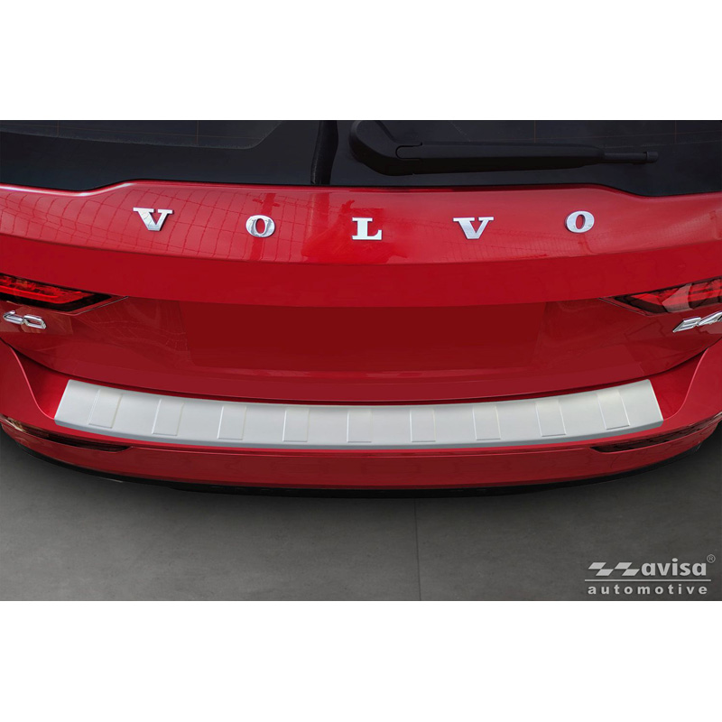 Avisa Stainless Steel Powdercoated Rear bumper protector  Volvo V60 II 2018- incl. Cross Country & R-Design 'Soft Silver'