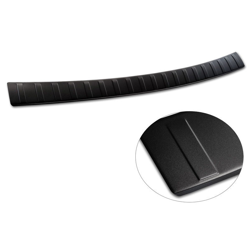 Matt Black Stainless Steel Rear Bumper Protector  Ford Tourneo Connect III 2022- 'Ribs'