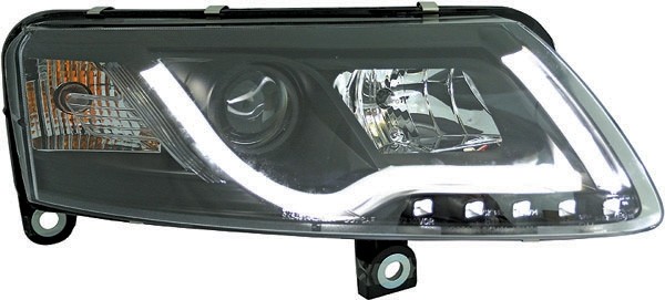 Koplampen Audi A6 4F 04-08 Tube Zwart