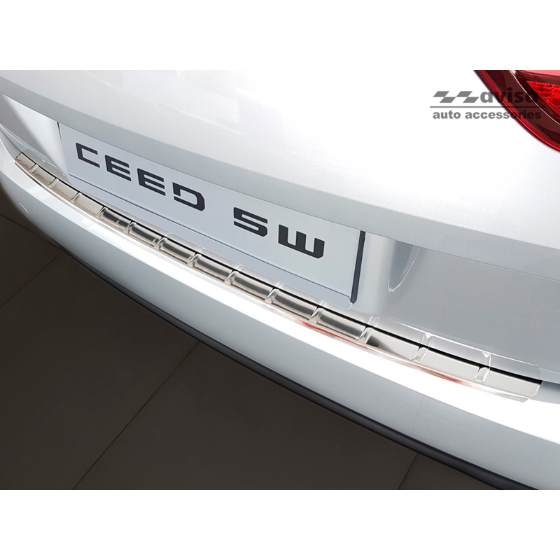 Stainless Steel Rear bumper protector  Kia Ceed III SW 2018-2021 & FL 2021- 'Ribs'