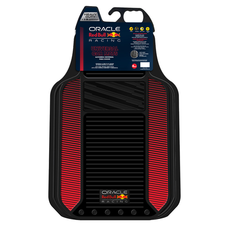 Red Bull Oracle Universal car mats set 'Heavy Duty' - 2-piece set - Black/Red