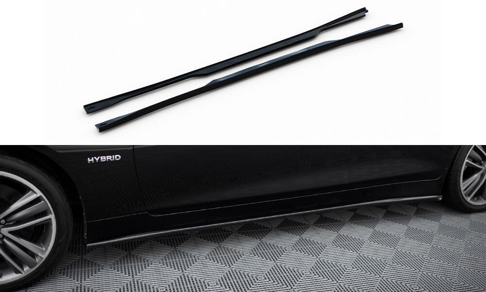 Zijskirts V.2 Infiniti Q50 S Maxton Glans Zwart