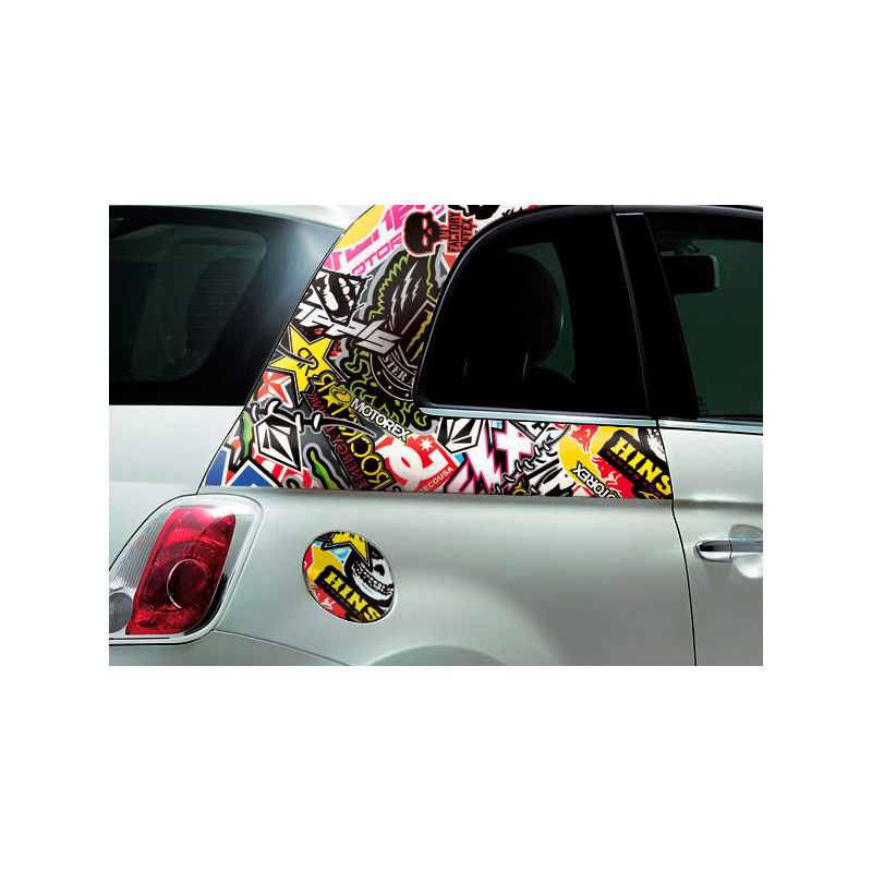 Stickerbomb Folie - Graffiti design 1 - Rolle 60x200cm - Selbstklekend