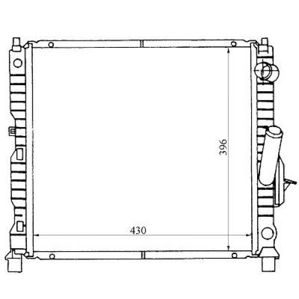 Radiator RENAULT TWINGO 93-98 430x396 1.2I +AC