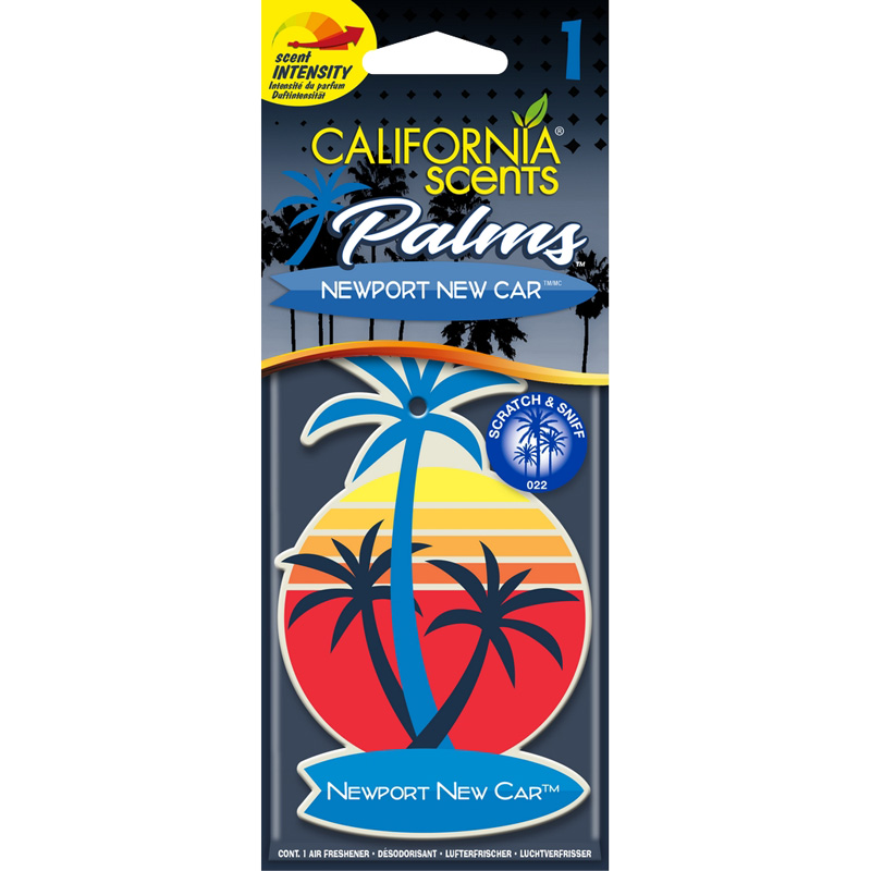 California Scents Palm Tree Air freshener - Newport New Car - 1 piece