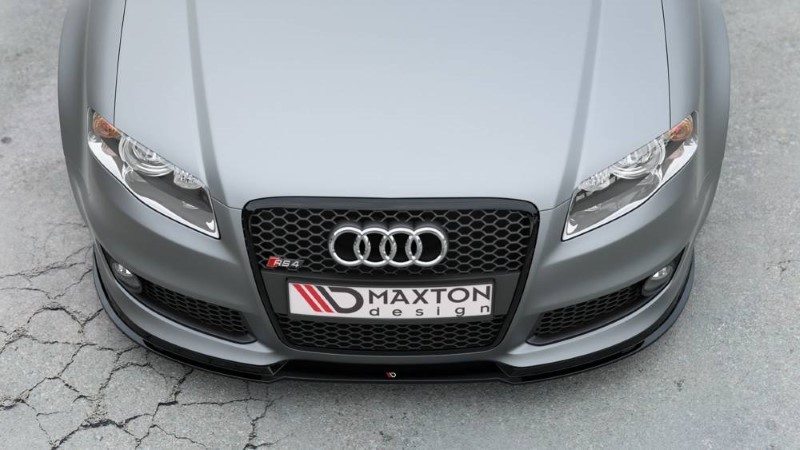 Voorspoiler Audi RS4 B7 V.1 Glanzend Zwart