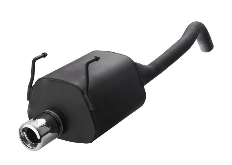 Einddemper Fiat Panda 100hp 2003-2012 RVS eindstuk 80mm rond