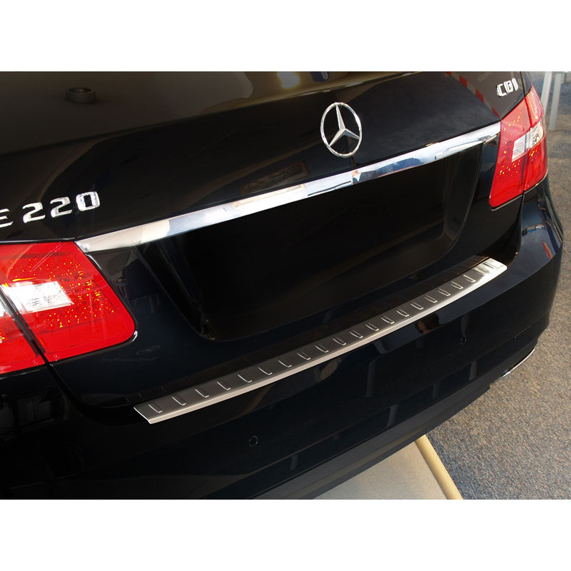 Stainless Steel Rear bumper protector  Mercedes E-Class W212 Sedan 2009-2013 incl. AMG 'Ribs'