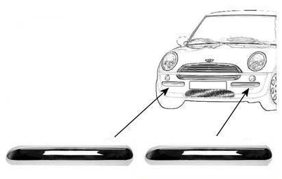 voorbumperlijst, in primer, rechts,-07/2004 Mini, 2001-2006