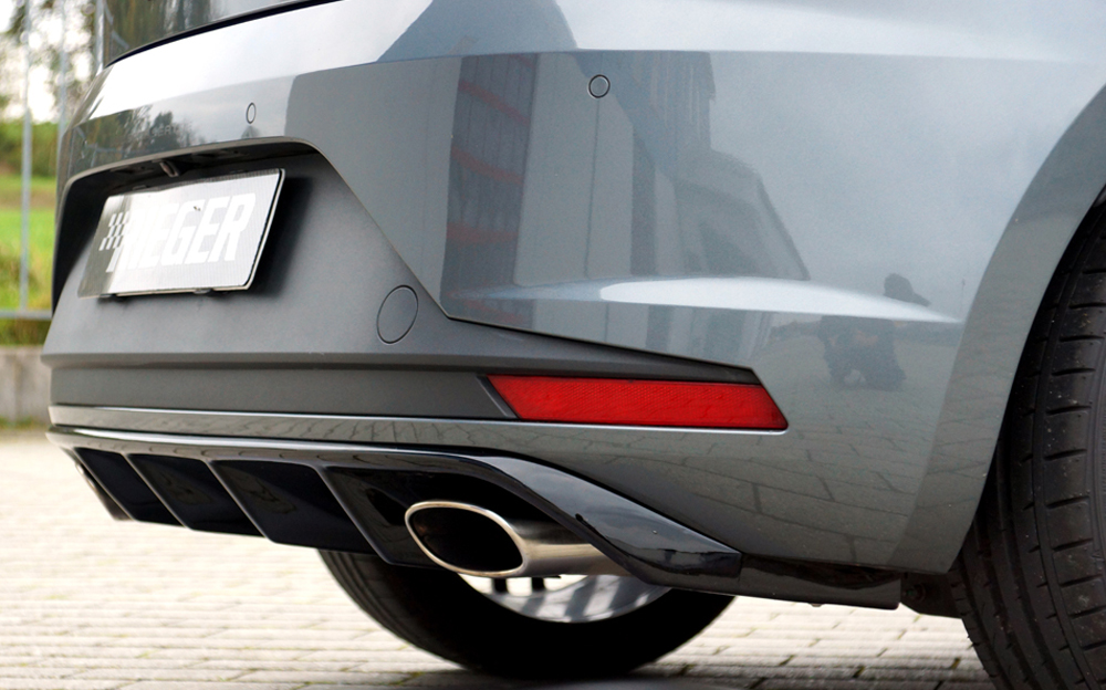 Achterbumper Diffusor Rieger Glossy Black Seat Leon Cupra 5F 14-17