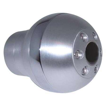 Pookknop aluminium/chroom