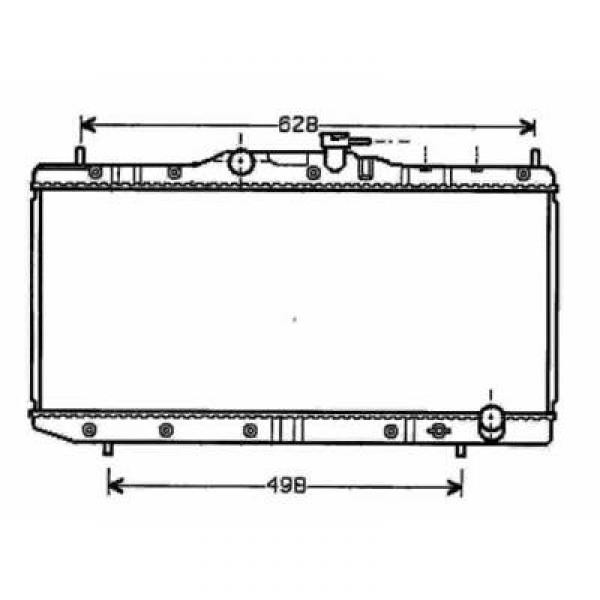 Radiator TOYOTA AVENSIS 97->> 663x414x16 2.0 TD 66KW