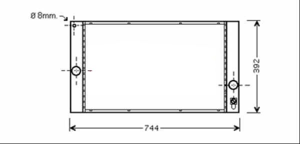 Radiator S40/V50 03->> 648x370x24 2.4/2.5 BENZ./2.4 DIESEL