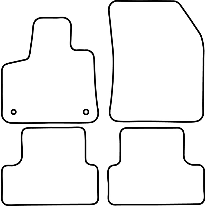 Set velour car mats  Opel Grandland X 2017- excl. Hybrid 2019-