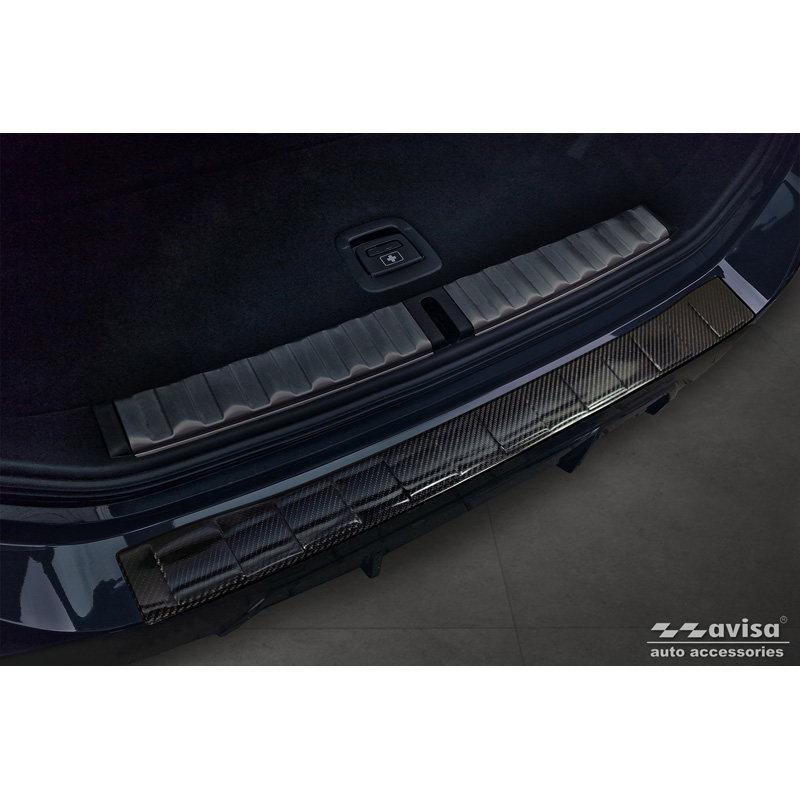 Real 3D Carbon Rear bumper protector  BMW 3 Touring (G21) Facelift 2022- 'Ribs'