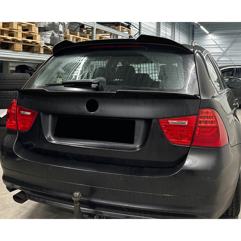 Dakspoiler (Spoiler Cap)  BMW 3-Serie E91 Touring 2005-2012 (ABS Glanzend zwart)