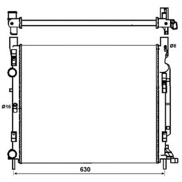 Radiator KANGOO 08->> 560x480x26