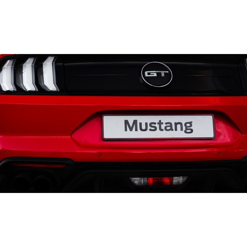 Set Premium Synthetic license plate holders 52,7x12,3cm - Type Mono Rosso Corsa - Black/Red - 2 pieces