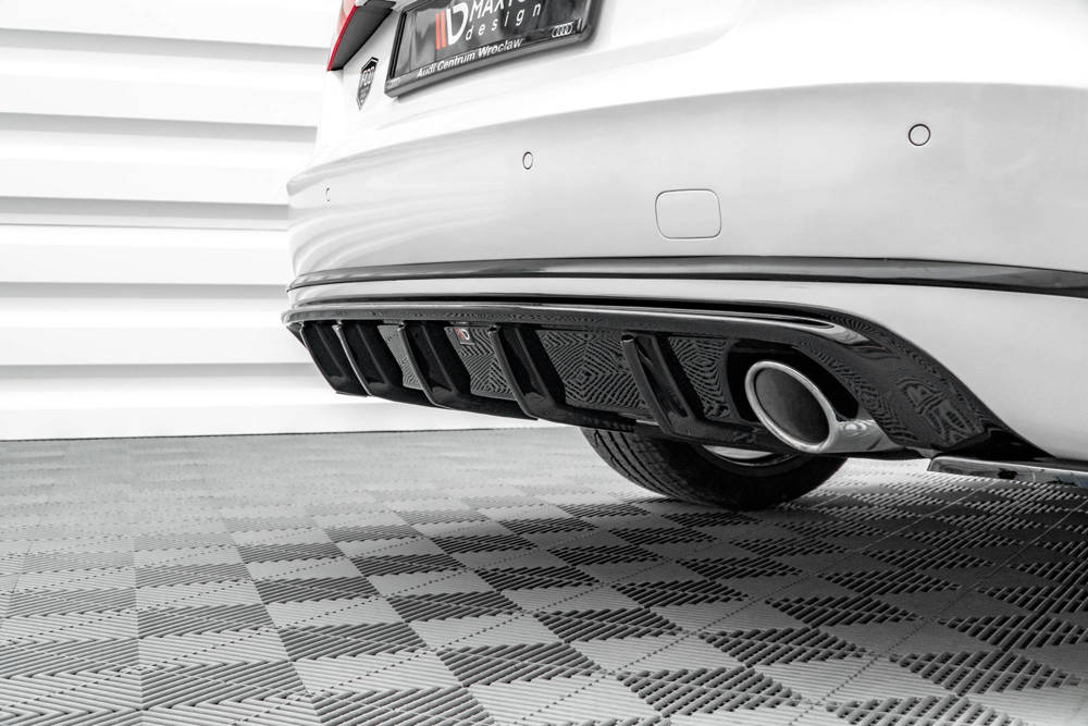 Achter Diffusor Audi A8 D4 Maxton Glans Zwart