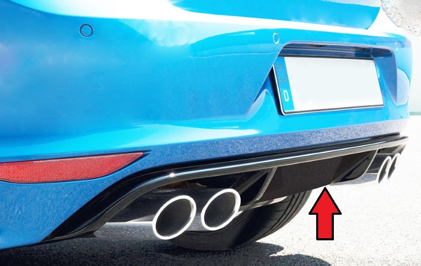 Diffuser VW Golf 7 R/R-line Rieger dubbele uitlaat links + rechts