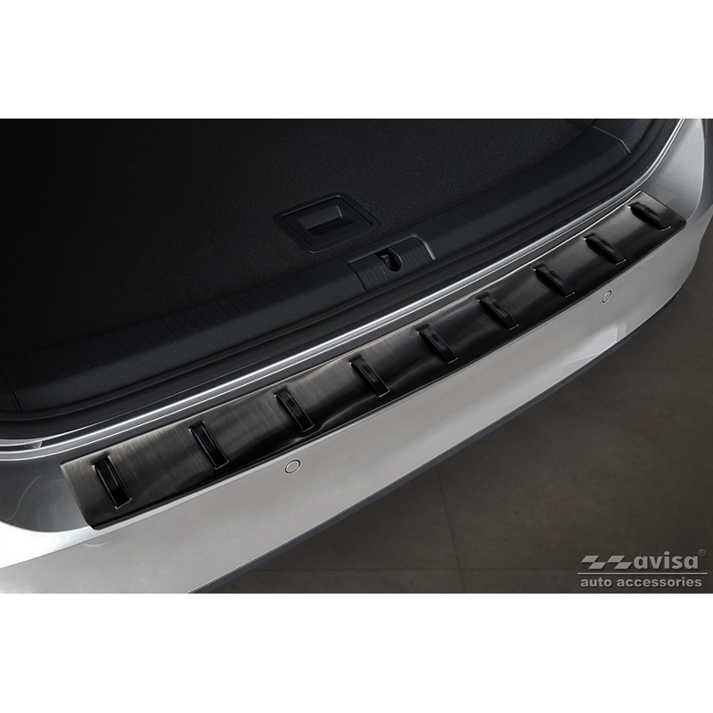 Black Stainless Steel Rear bumper protector  Volkswagen Golf VII Variant incl. Alltrack 2012-2017 'STRONG EDITION'