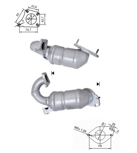 Renault CLIO 1.5TD DCI 1461 cc 74 Kw / 101 cv K9K 712 Magnaflow