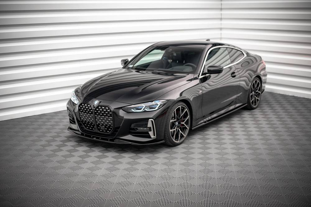 Voorspoiler V.1 BMW 4-Serie G22 G23 M-Pakket Maxton Glans Zwart