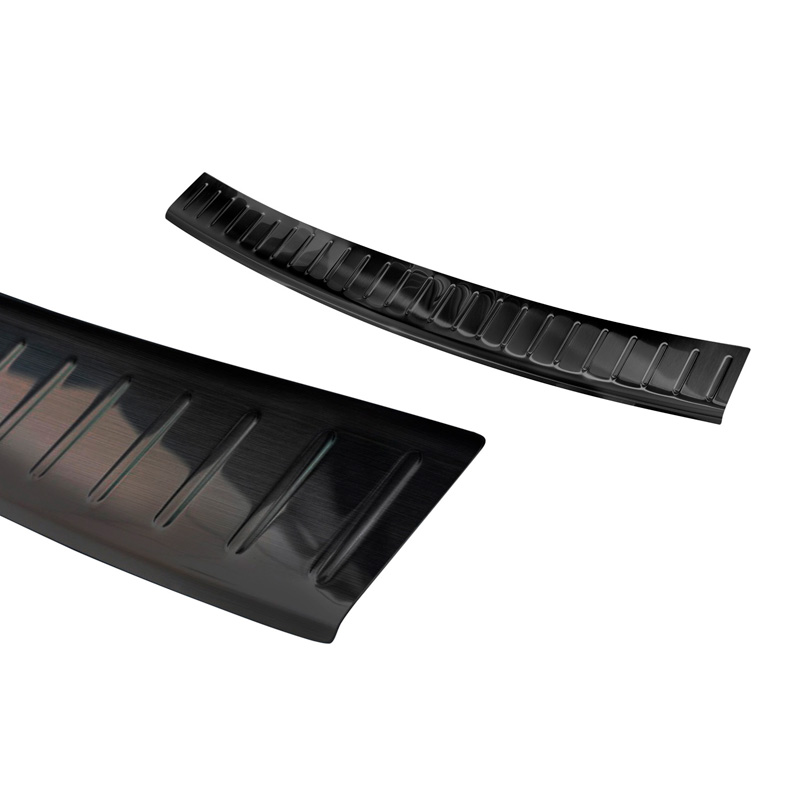 Black Stainless Steel Rear bumper protector  Volkswagen Golf VII Variant 2012-2017 'Ribs'