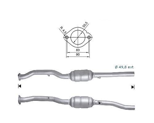 VW GOLF V 1.6i 16V FSI 1598 cc 85 Kw / 116 cv BLP Magnaflow CAT