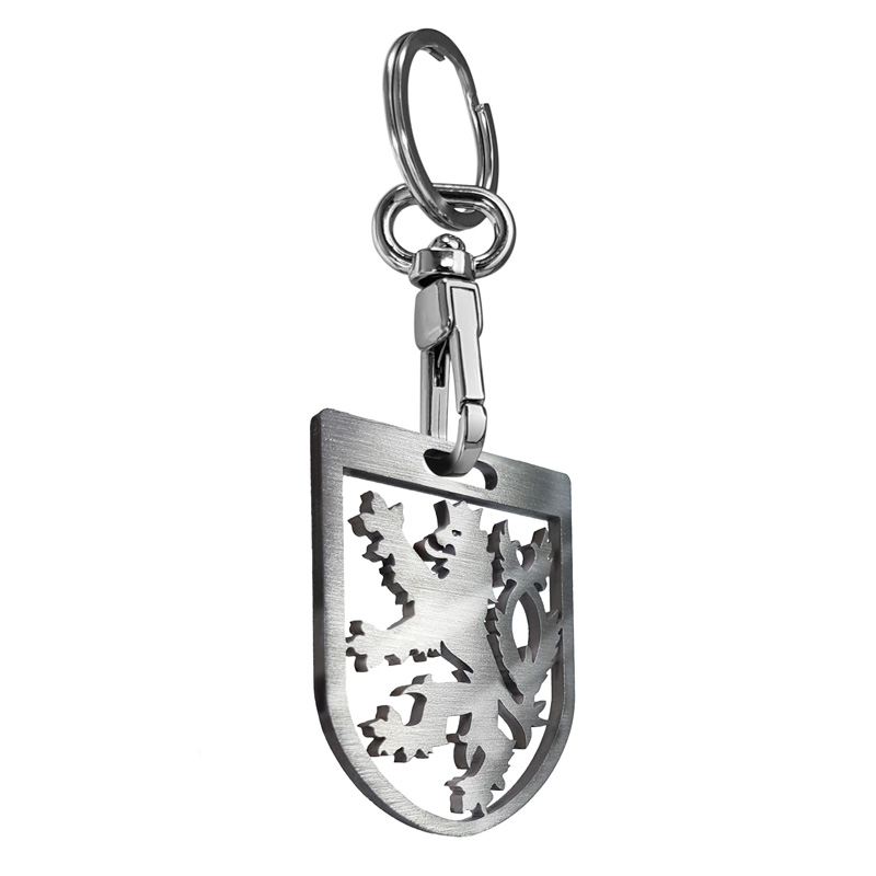 RVS sleutelhanger - 'Tsjechische Republiek' (Zilver)