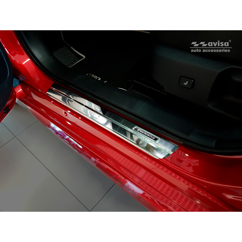 Inox door sill protectors  Toyota Corolla XII Limousine/Hatchback/Touring Sports 2018- & Toyota Corolla Cross 2022- & Suzuki Swace Combi 2020- 'Exclusive' 4-pieces
