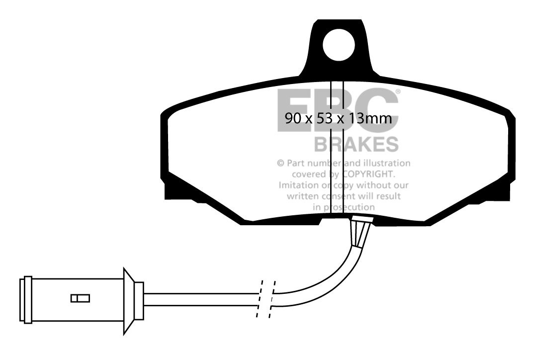 EBC Brakes JAGUAR XJ6 2.9 86-87 Remblokken achterzijde
