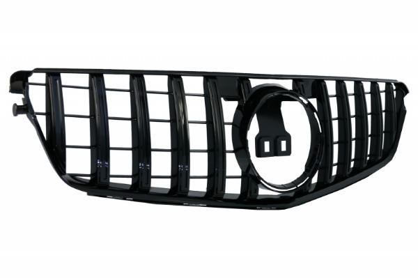 Grill Mercedes C-klasse W204 S204 GT Look Panamericanan Glans Zwart