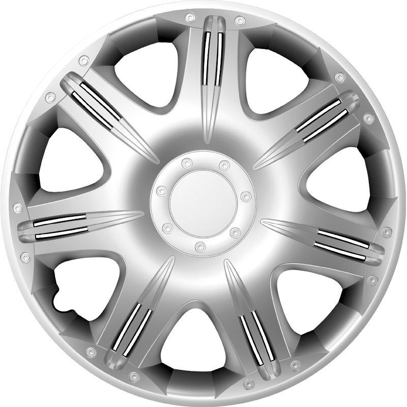 4-Delige Wieldoppenset Opus 13-inch zilver
