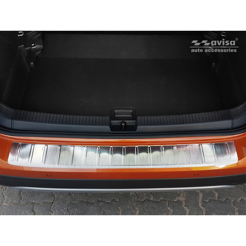 Stainless Steel Rear bumper protector  Volkswagen T-Cross 2019-2024 & FL 2024- 'Ribs'