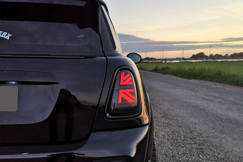 Tail Lights MINI ONE F55 F56 F57 3D 5D Cabrio (2014-2018) JCW Design Color: Red/Smoke