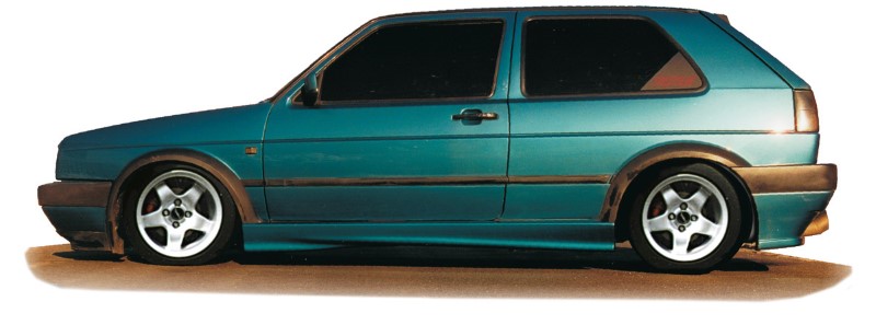 Sideskirts VW Golf II 2-Doors without GTI uitsnede Rieger