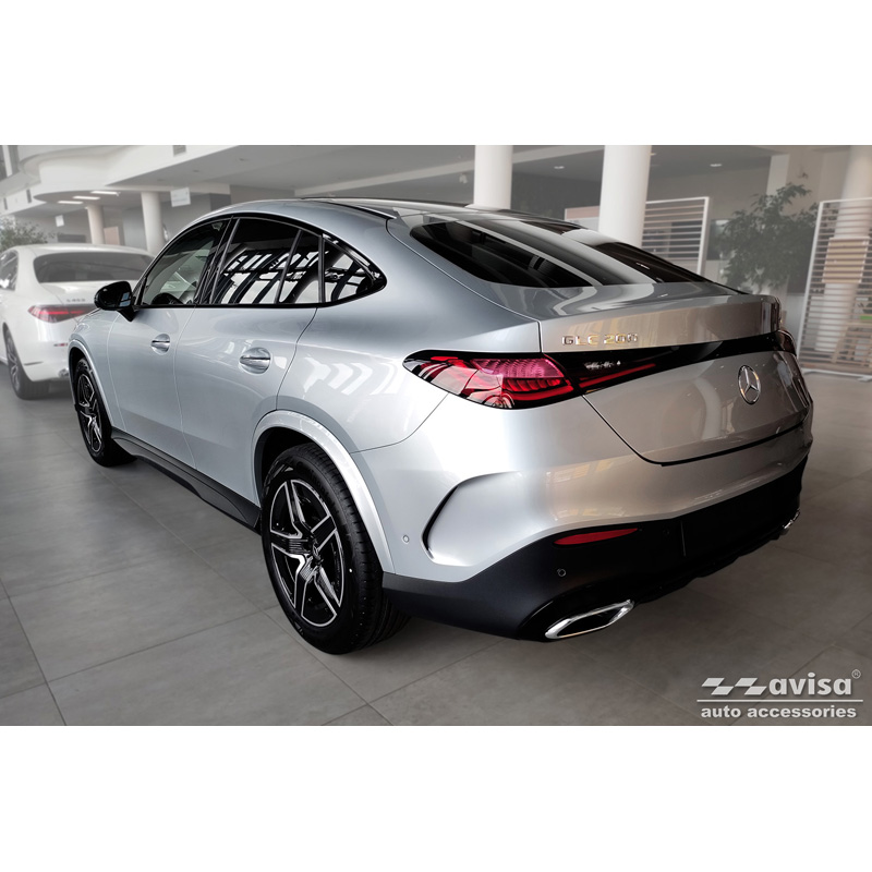 Black Stainless Steel Rear bumper protector  Mercedes GLC II Coupé (C254) 2023-