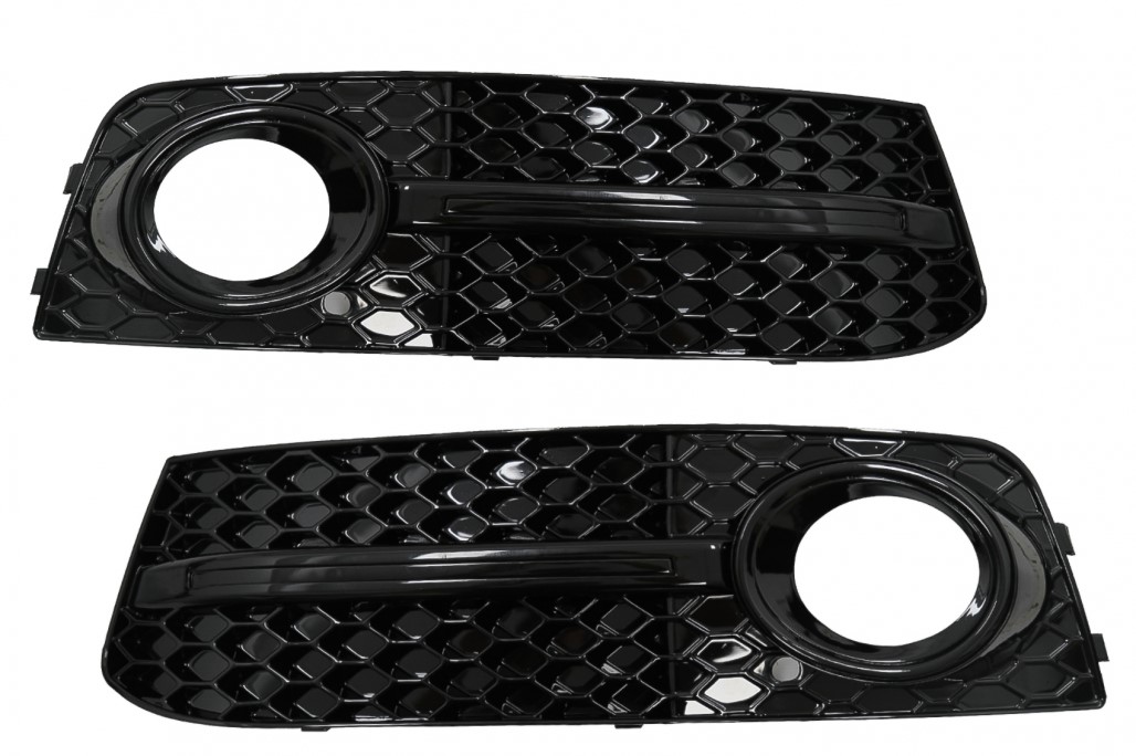 Grillen Audi A4 B8 RS4 look voor mistlampen Zwart