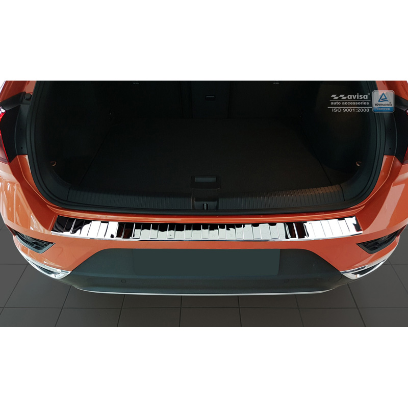 Chrome Stainless Steel Rear bumper protector  Volkswagen T-Roc 2017-2022 & Facelift 2022- incl. Cabrio - 'Ribs'
