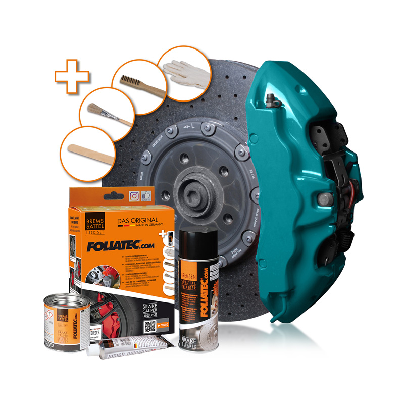 Foliatec Brake Caliper Lacquer Set - miami beach blue glossy - 3 Components