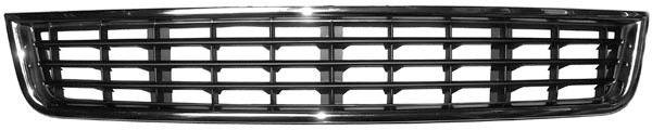 VoorBumper Grill midden Audi A4 8E 00-04 ZWART met Chroom RAND