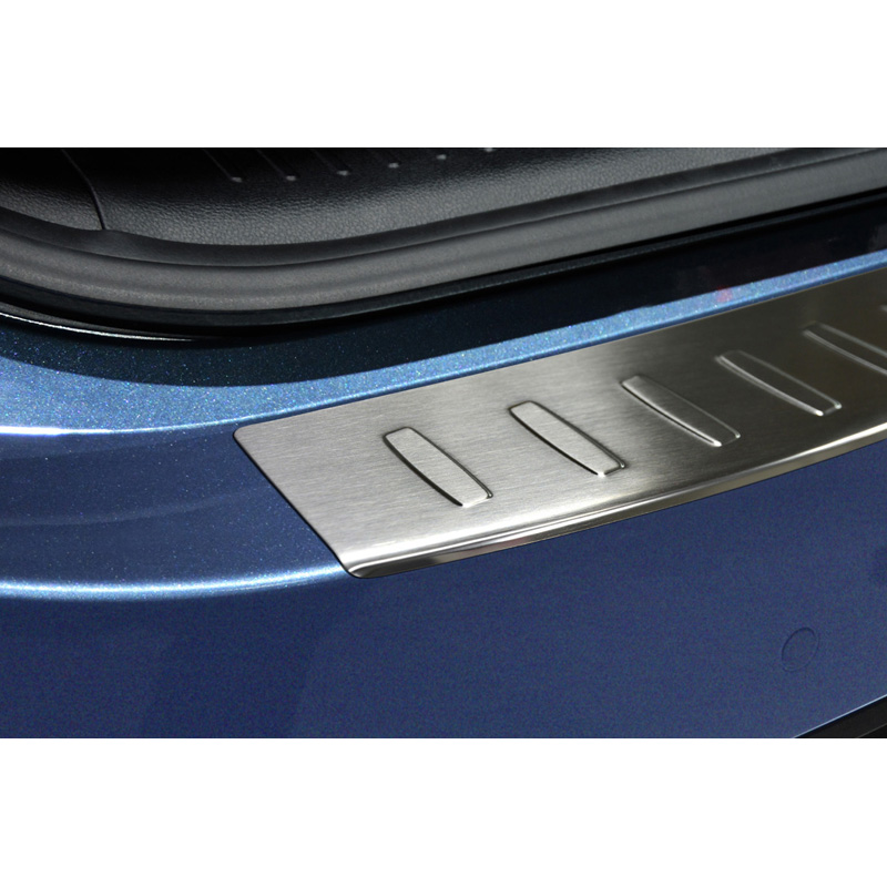 Stainless Steel Rear bumper protector  Kia Carens 2012-2018 'Ribs'